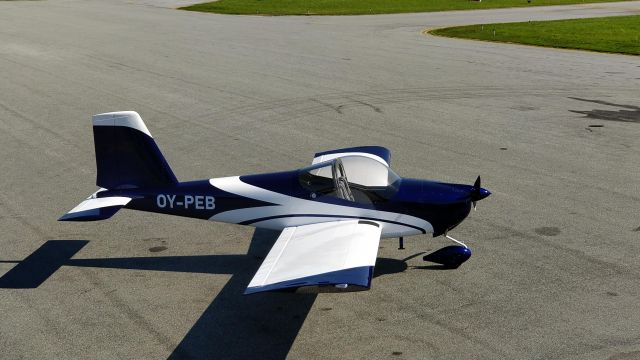 Vans RV-12 (OY-PEB) - OY-PEB seen from the tower at EKSN.