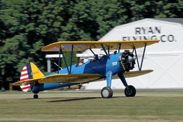 — — - Stearman Take-Off at Pioneer Airport EAA Oshkosh
