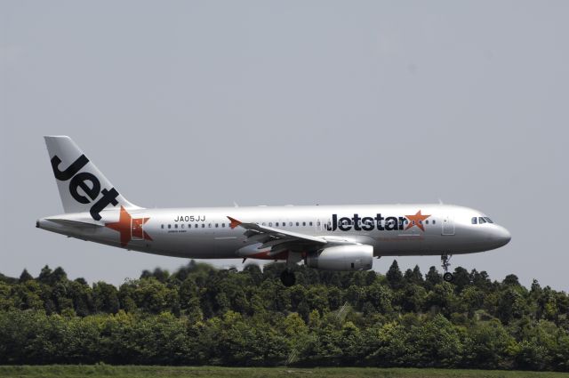 Airbus A320 (JA05JJ) - Final Approach to Narita Intl Airport Rwy16L on 2013/05/06