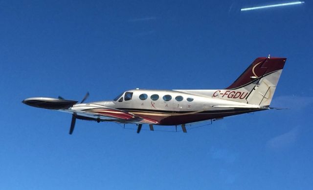 Cessna 421 (C-FGDU) - In flight at 6500 feet  on April 19th 2015