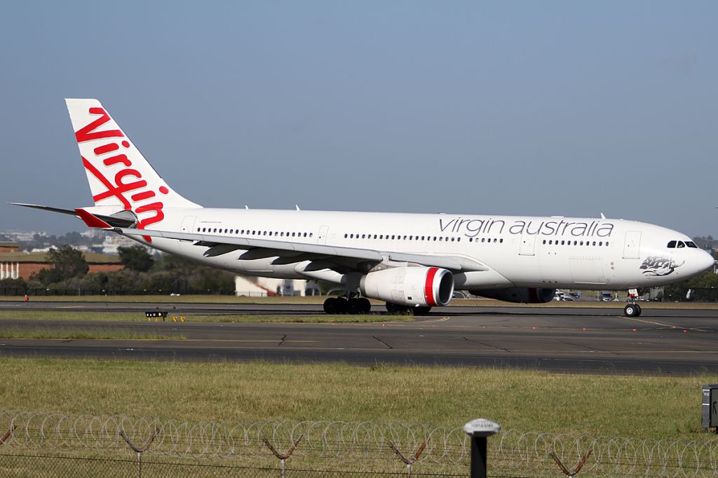 Airbus A330-200 (VH-XFD) - taken from "Sheps Mound" viewing area on 3 December 2018