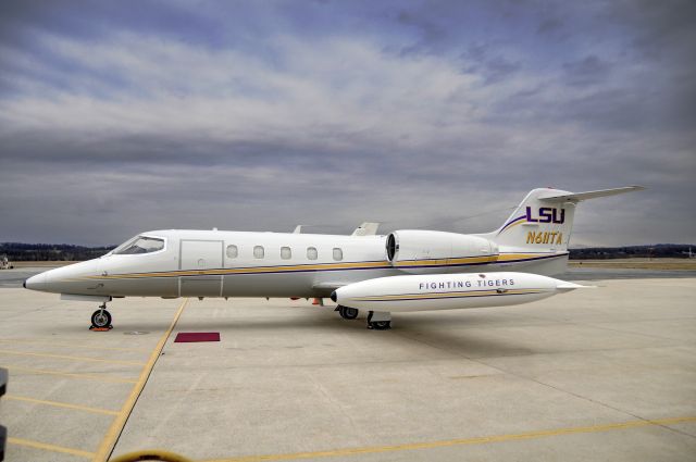 Learjet 35 (N611TA) - Seen at KFDK on 1/26/2010.  LSU Fighting Tigers.  Five separate exposures fused together.    a href=http://discussions.flightaware.com/profile.php?mode=viewprofile&u=269247  [ concord977 profile ]/a