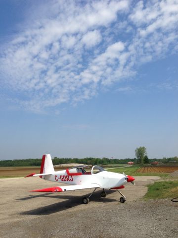 C-GDRJ — - CGDRJ was being refueled at private field owned by Larry Lysiuk .. Name of plane is Cathy-cane .. Like candy cane