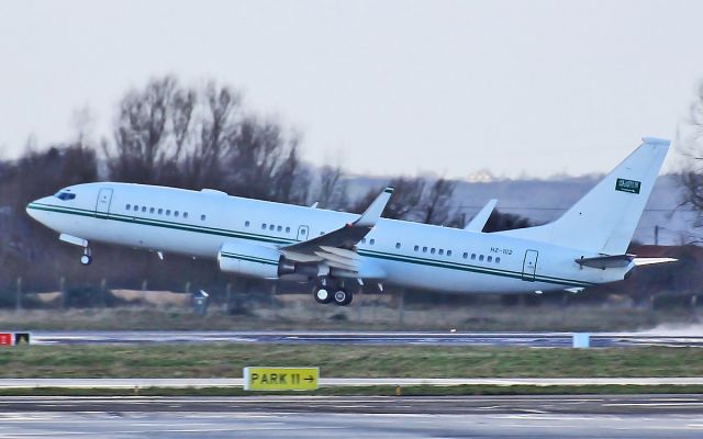 HZ102 — - royal saudi air force hz-102 737-8 dep shannon 28/12/13.