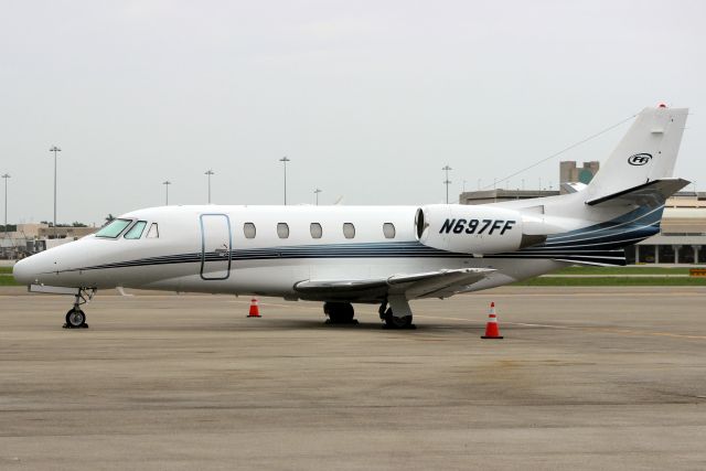 Cessna Citation Excel/XLS (N697FF) - Recently arrived from MYAT on 1-Aug-15.