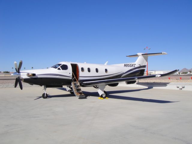 Pilatus PC-12 (N855KC) - Based at Scottsdale, AZ (KSDL). Call 888-561-1516 to book today!