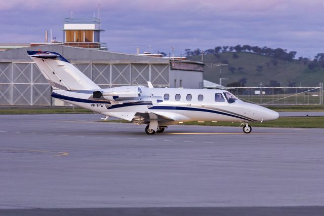 Cessna Citation CJ1 (VH-TFW) - Acena Nominees (VH-TFW) Cessna 525 CitationJet taxiing at Wagga Wagga Airport.