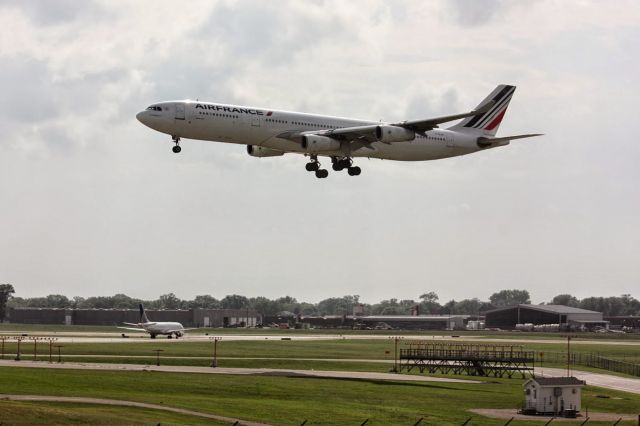 Airbus A340-300 (F-GLZH) - Taken 8/24/14 by Erica Eide