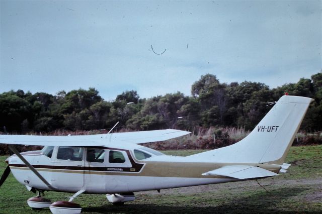 Cessna 206 Stationair (VH-UFT) - C206 from Devonport at a Fly-in at Welshpool, circa 1978