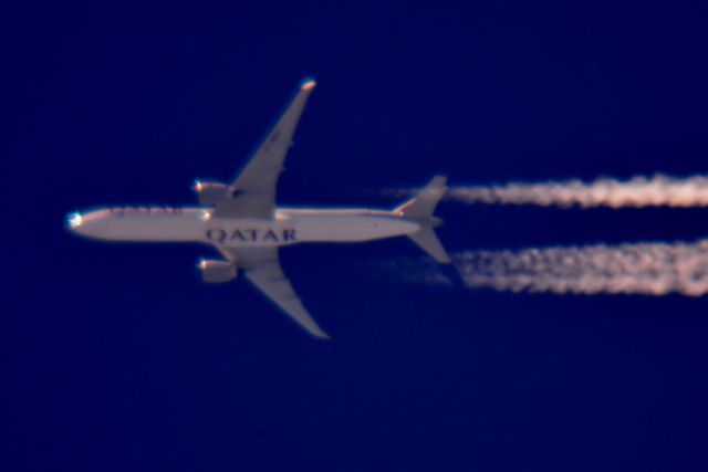 BOEING 777-300 (A7-BEH) - Qatar Airways 729 Doha, Qatar to Dallas-Fort Worth, TX over Cleveland 36,000 ft. 05.15.17.