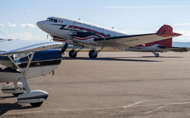 Douglas DC-3 (turbine) (C-GVKB) - C-FISX in the foreground, on the way back from our Alaska/Yukon adventure. More at a rel=nofollow href=http://www.c-fisx.cawww.c-fisx.ca/a