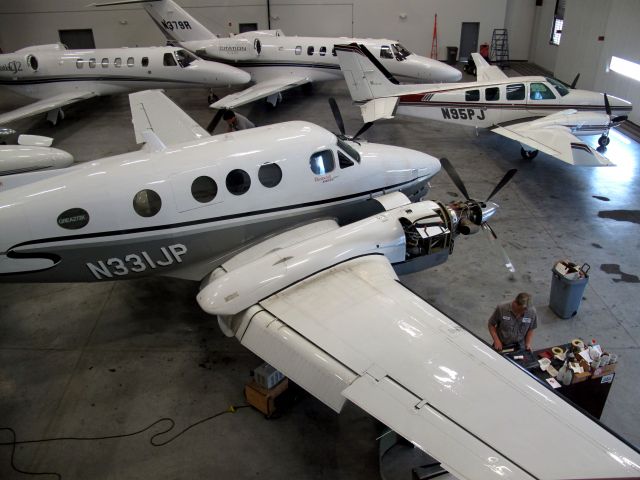 Beechcraft King Air 90 (N331JP) - RELIANT AIRs first class maintenance facility.