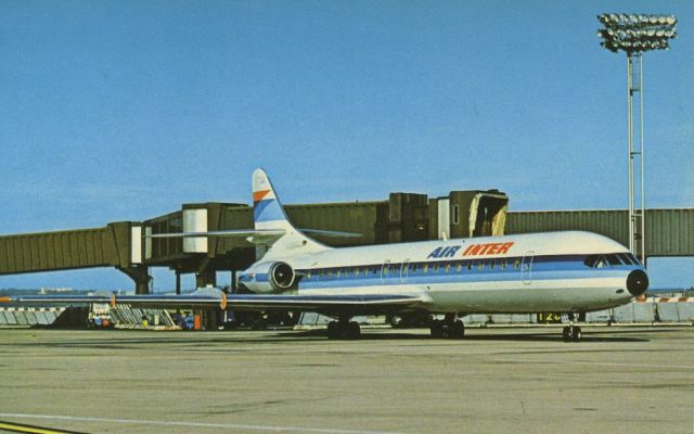 SUD-EST SE-210 Caravelle (F-BNKC) - scanned from postcardbr /Air Inter