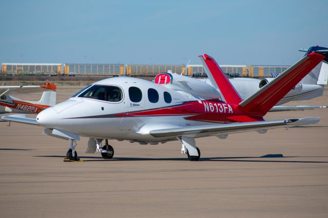 Cirrus Vision SF50 (N613FA) - This example is currently owned by the manufacturer, Cirrus. Taken November 17, 2018 at Fort Worth Alliance Airport.