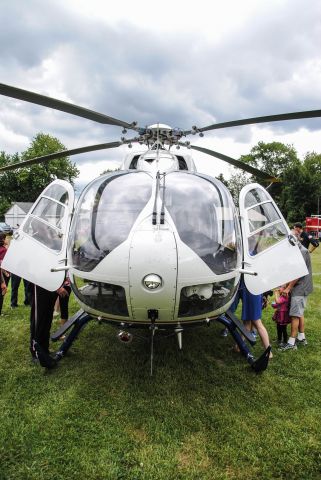 KAWASAKI EC-145 (N578AM) - LifeNet of New York Air 2 from Kobelt Airport in Wallkill, New York stops by the Yorktown Heights Fire Department Open House 9/12/15