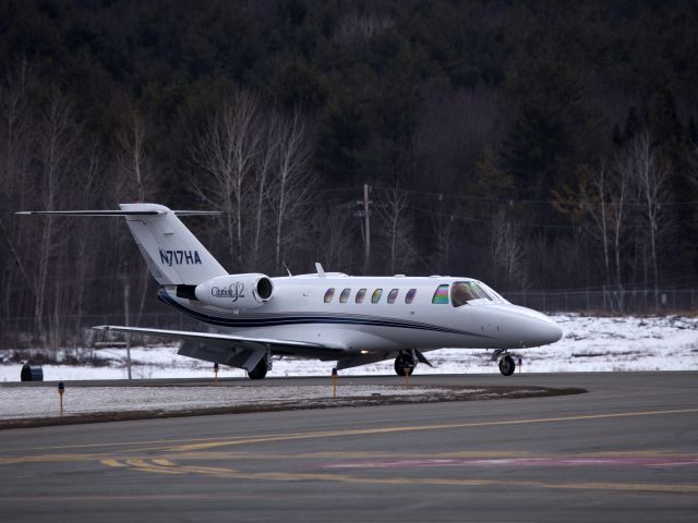 Cessna Citation CJ2+ (N717HA) - Ground flaps extended after landing.