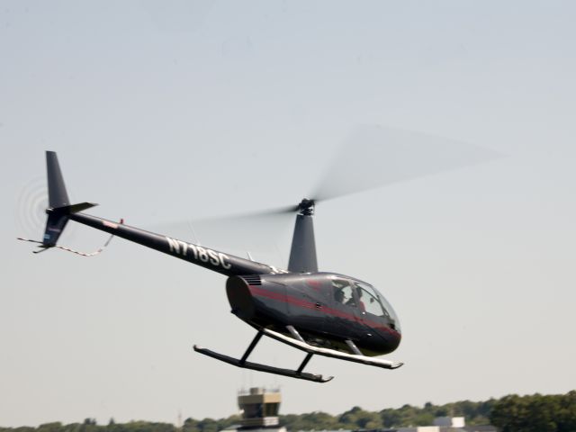 Beechcraft Baron (58) (N718SC) - Take off at Danbury CT.