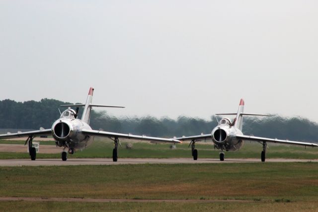 MIKOYAN MiG-17 (N1713P) - On parade at Oshkosh.........Mig 17's after demo