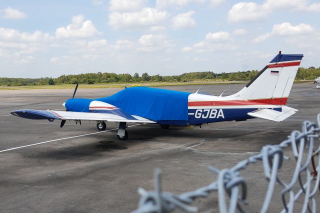 Piper Seneca (D-GJBA) - Parked on the ramp on 15-Jun-21 after arriving four days earlier from LFRT.