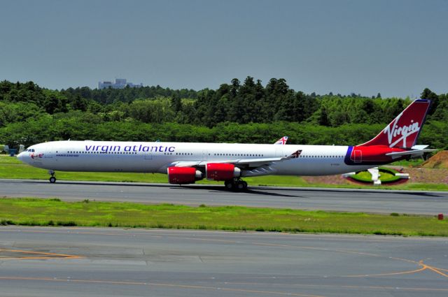 Airbus A340-600 (G-VSSH) - 2014 - One of the last TO in Narita