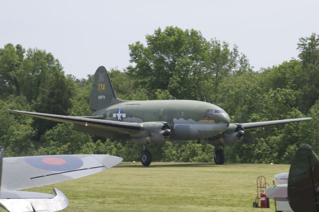 CURTISS Commando (N78774) - C-46 Commando used to complete parachute drops at Warbirds over the Beach in Virginia Beach, VA on Saturday, 16 May 2015.