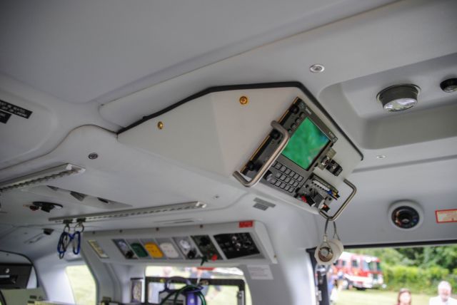 KAWASAKI EC-145 (N578AM) - LifeNet of New York Air 2 from Kobelt Airport in Wallkill, New York stops by the Yorktown Heights Fire Department Open House 9/12/15