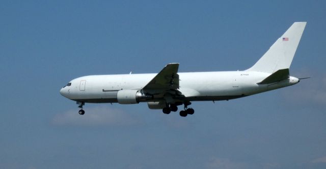 BOEING 767-200 (N744AX) - On final is this 1983 ABX Air Boeing 767-232 in the Summer of 2021.