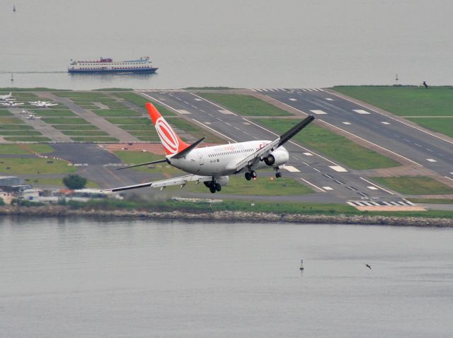 Boeing 737-700 (PR-GIF) - Taken from the viewing platform on the way to the top of Sugar Loaf. a href=CanonEOS 350D/a