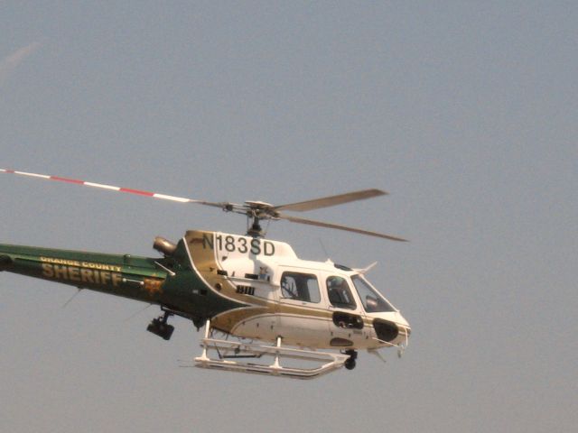 Eurocopter AS-350 AStar (N183SD) - Orange County Sheriffs chopper lifting off from Santa Ana