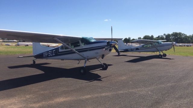 Cessna Skywagon (VH-SLC) - VH-SLC and VH-TSF at Narromine NSW