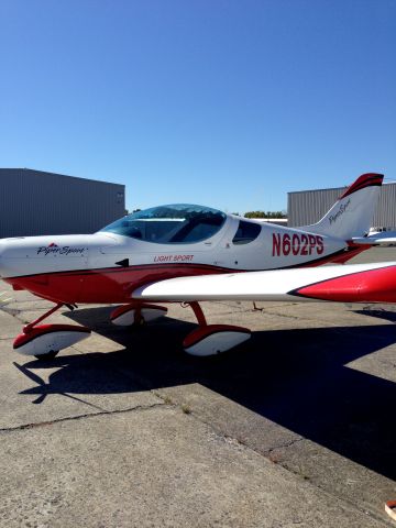 PRACTAVIA Sprite (N602PS) - Private Piper Sport parked at Beverly Municipal Airport - MA