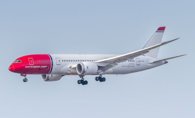 Boeing 787-8 (LN-LNC) - NAX7091 arrives in Los Angeles from Copenhagen