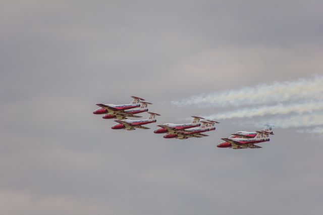 — — - Canadian Snowbirds at the Willow Run airport on June 22, 2016.