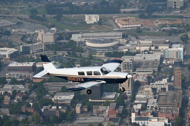 Piper Saratoga (N563VW) - N563VW cruising over downtown Huntsville, AL!