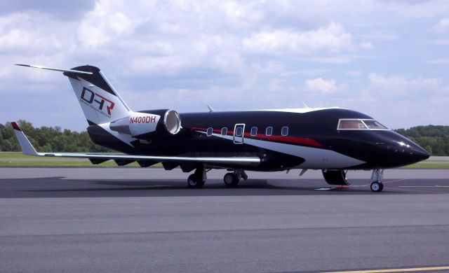 Canadair Challenger (N400DH) - JOE GIBBS RACING INC (NASCAR driver Denny Hamlin) at KJQF - 7/21/15