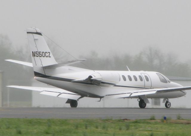 Cessna Citation II (N550CZ) - At Downtown Shreveport. Taking off in a heavy fog!