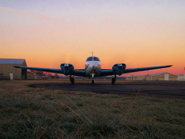 Beechcraft Travel Air (N210SK) - Brisk, frosty morning at 3I3 while a multi student was warming up the Travel Air. Photos slightly enhanced to bring out color, but it was a gorgeous morning despite being quite chilly. 