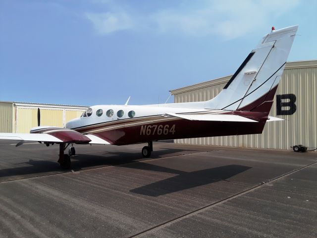 Cessna 340 (N67664) - Parked at Santa Ynez