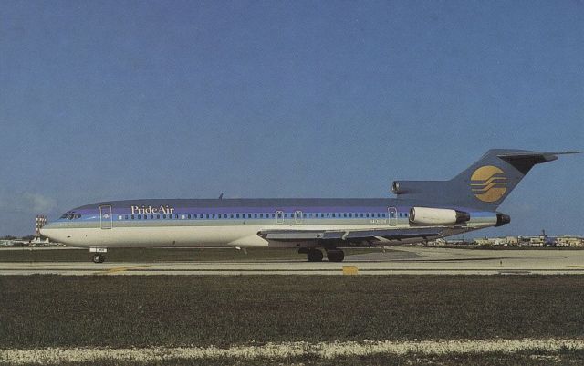 BOEING 727-200 (N406BN) - SCANNED FROM POSTCARDbr /PRIDE AIR