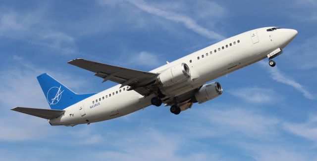 BOEING 737-400 (N438US) - Swift Air 4001 - a Boeing 737-4B7 departing NW Alabama Regional Airport, Muscle Shoals, AL, carrying the University of North Alabama Football team to Atlantic City International - November 8, 2019.