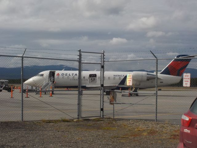 Canadair Regional Jet CRJ-200 (N496CA) - Stopped by West Yellowstone on my way down to the Tetons through Yellowstone.br /br /Photo taken on October 14, 2023 at 12:13 MDT