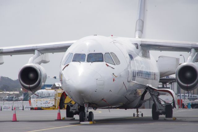 VH-NJZ — - NJZ resting on bay 1L while on bay 3 sits VH-EBG on a rare visit.