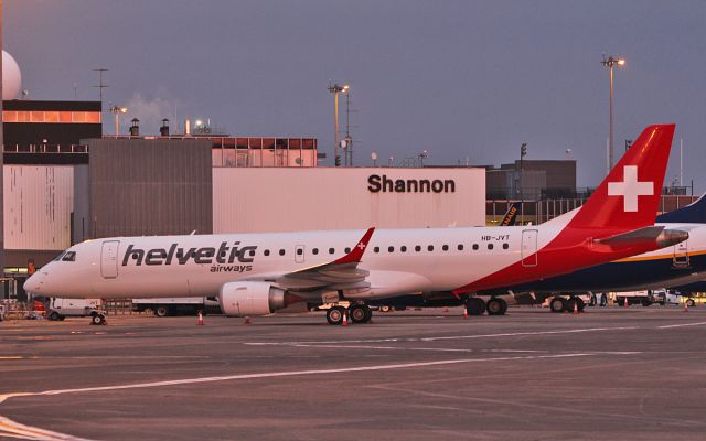 HB-JVT — - helvetic airways erj-190ar hb-jvt at shannon this morning 30/3/19.