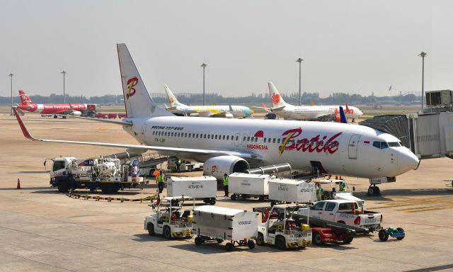 Boeing 737-800 (PK-LDP) - Batik Air Boeing 737-8GP(WL) PK-LDP in Bangkok Don Mueang 