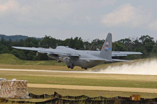 Lockheed C-130 Hercules (89-9106) - Our ride departs after dropping us off at Ft. McCoy/Young Air Assault Strip, WI on 15 Jul 2013. This was the beginning of Warrior Exercise 86-13-01 (WAREX)/Exercise, a joint-service Combat Skills/Field Training exercise focusing on aeromedical evacuation of wounded soldiers from the battlefield.