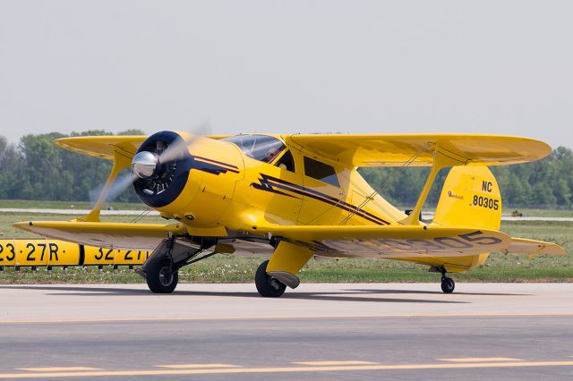 Beechcraft Staggerwing (NC80305) - This Staggerwing rolled into Ohio State University's airport for NIFA SAFECON 2013 Nationals.