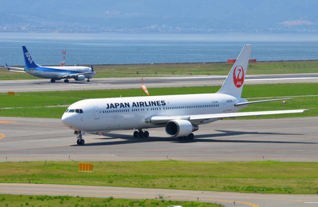 BOEING 767-300 (JA8398) - Airline: Japan Airlines (JL/JAL); Airport: Kansai International Airport (KIX/RJBB); Camera: Nikon D7000; Date: 4 July 2012