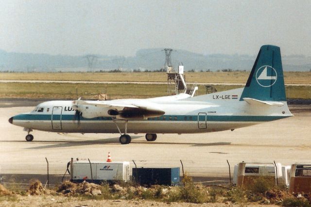 Fokker Maritime Enforcer (LX-LGE) - Seen here on 16-Jul-90.br /br /With Luxair from Mar-90 to Apr-05 when it became SE-LJI then 5Y-IZZ for Silverstone Air Services.