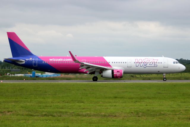 Airbus A321 (HA-LTL) - Landing on rwy 07 on 1-Jun-24 operating flight WZZ1303 from EPWA.