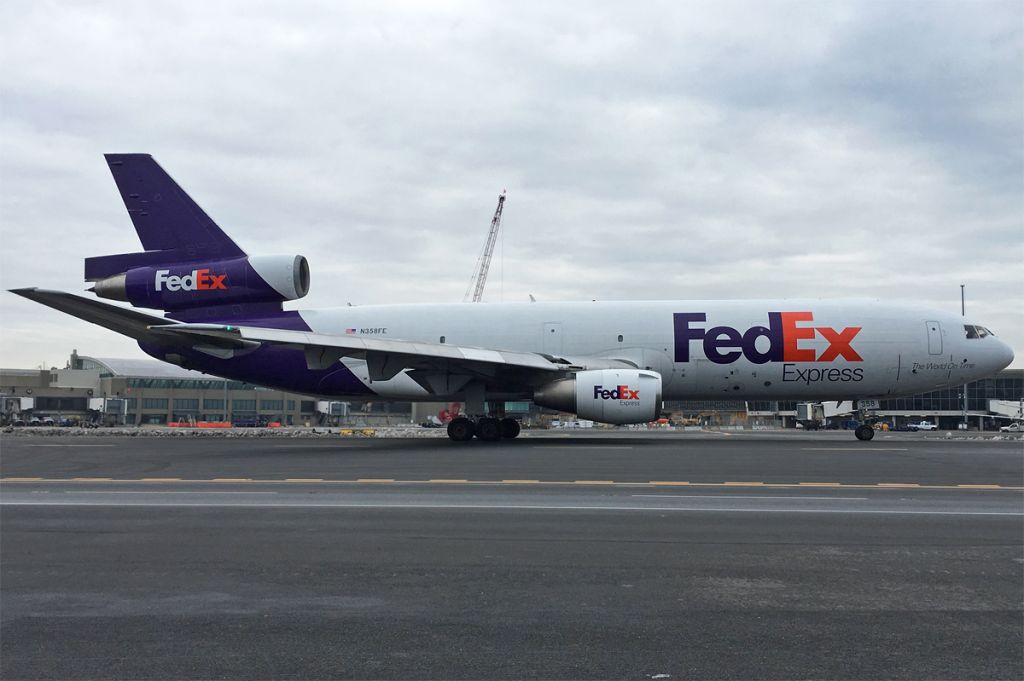McDonnell Douglas DC-10 (N358FE) - FedEx MD10 pushback on K 12/19/17